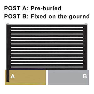 מתכת חיצונית בסגנון morden בסגנון morden שחור גדר פרטיות לוח גדר - Product Image 2