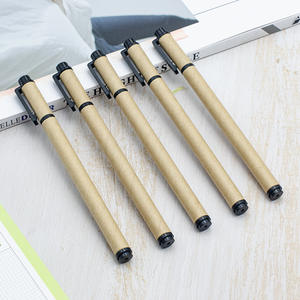 Vente en gros de stylo cadeau promotionnel écologique avec logo personnalisé stylo à bille en papier artisanal avec matière plastique - Product Image 1