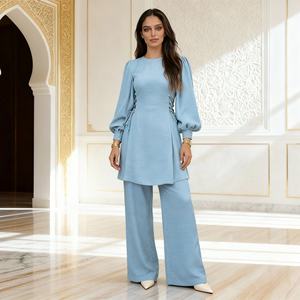 Abaya élégante à manches longues de luxe de haute qualité en matériau de qualité supérieure pour femmes musulmanes - Product Image 3