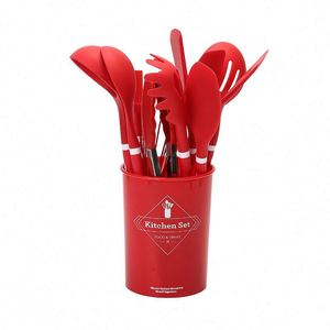 Kitchen Accessories Household Cocina 11 Pieces Cooking Utensils Sustainable <b>Silicone</b> Kitchen <b>Tools</b> Set With Holder - Product Image 5