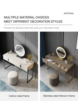 NOVA Moderne Nordique Appartement Chambre Maquillage Dressing Meubles MDF Commode Conception Simple Table De Vanité Avec Miroir