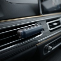 Désodorisant Voiture Luxe Cuir Alliage Zinc Clip Ventilation Évaporation Naturelle Longue Durée Design Élégant Premium