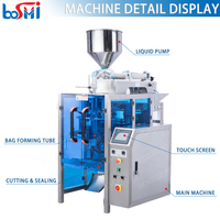 Machine d'emballage verticale (VFFS) pour aliments, lait, crème glacée, eau, jus, soda, miel, pâte, yaourt, liquides
