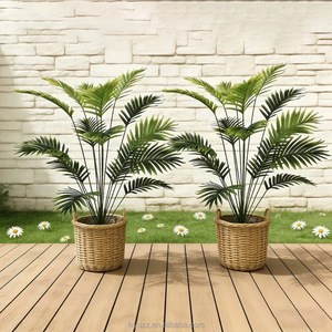 Palma Areca Artificiale/Palma a Ventaglio in Vaso 65-90cm, Foglie Verdi Folte, Tronco in Plastica Riciclabile, Decorazione Tropicale per Hotel e Casa - Product Image 2