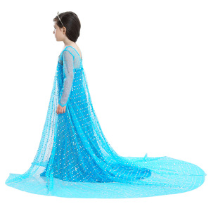 Carnaval <span class=keywords><strong>luxe</strong></span> paillettes <span class=keywords><strong>Elsa</strong></span> princesse Costumes film Anime filles anniversaire habiller reine des neiges <span class=keywords><strong>Elsa</strong></span> robe enfants Halloween Costumes - Product Image 4