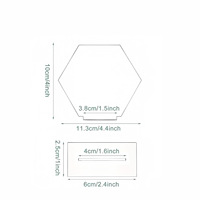 Numéro de table hexagonal transparent en acrylique, moderne, pour mariage, DIY, carte de place pour fête d'anniversaire, décoration