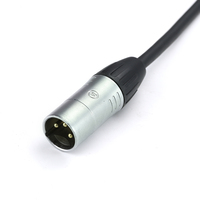 Câble de signal de contrôle DMX512 étanche de haute qualité, 1,2 m, 3 broches, 3*0,3 mm², XLR, 1,2 mètre, en cuivre, pour projecteurs de scène à tête mobile