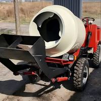 Camion malaxeur à béton autochargeant haute efficacité 0,8 m³ 24 km/h, mini malaxeur mobile auto-alimenté pour l'ingénierie des ponts
