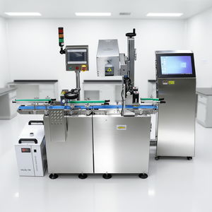 Système automatique de codage laser UV et de vérification des données pour bouchons de bouteilles |   Machine d'impression et d'inspection de codes QR et de dates de production - Product Image 1