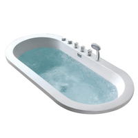 Luxe Drop In Baignoire Rectangle Acrylique Salle De Bains Whirlpool Hydro Massage Jaccuzi Spa Jet Tub
