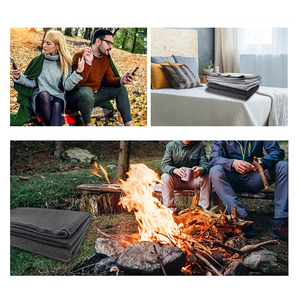 Coperta in Lana Lavabile GARIDA, Calda e Spessa, <span class=keywords><strong>per</strong></span> Campeggio, Stadio, Viaggi - Kit <span class=keywords><strong>per</strong></span> Auto e Sopravvivenza GFRB-6H - Product Image 4