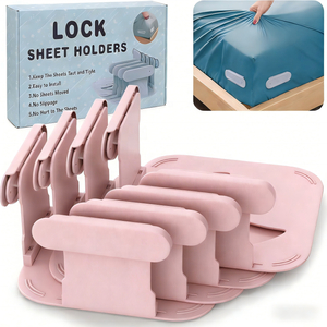 4 Piezas <span class=keywords><strong>de</strong></span> Sujetadores <span class=keywords><strong>de</strong></span> Sábanas Antideslizantes <span class=keywords><strong>de</strong></span> Alta Resistencia, Agarre Fuerte, Ajuste Universal para Esquinas <span class=keywords><strong>de</strong></span> Colchones, Fácil Instalación - Product Image 1
