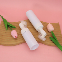 Bouteilles de mousse vides réutilisables en PET anti-fuite pour soins de la peau avec pompe à mousse et brosse nettoyante pour le visage et le corps, format voyage