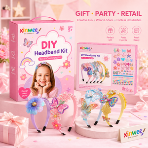 Kit de Fabrication de Bandeaux DIY pour Filles de 5 à 12 Ans – Sans BPA, Coffret Cadeau Premium – Ensemble Créatif Éducatif avec Satin et Breloques - Product Image 5