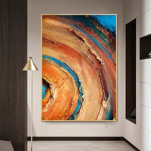 Pintura al Óleo Pintada a Mano, Arte Abstracto Moderno Minimalista, Decoración de Pared para Sala de Estar, Marco Metálico, Obra de Arte Texturizada - Product Image 2
