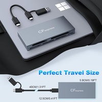 Lecteur de carte CFexpress multifonction 8 en 1 USB 3.2 Gem2 10 Gbps, lecteur de carte mémoire Type B/SD/TF/CF/XD/MS