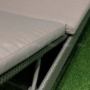 Bluwhale muebles al aire libre gris <span class=keywords><strong>de</strong></span> mimbre ajustable jardín <span class=keywords><strong>piscina</strong></span> Chaise Lounge sillas con cojín - Product Image 5