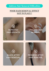 Crème Lotion Épilatoire <span class=keywords><strong>Semi</strong></span>-Permanente à Base de Plantes, Sans Cruauté Animale, pour le Corps et le Visage, Peaux Sensibles, Cible le Visage - Product Image 5