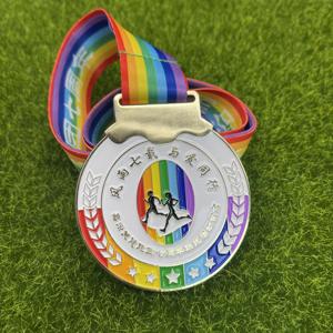 运动纪念章高品质厂家直销定制Logo软搪瓷锌合金运动纪念章 - Product Image 2