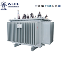 Transformateur immergé dans l'huile 10kV 11kV 500kVA 1000kVA, triphasé, bobine en cuivre, refroidissement, CE IEC IP54, fabrication, distribution d'énergie