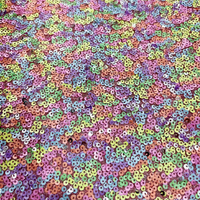 Tissu à paillettes brodé personnalisé Vente en gros Tissu à mailles en polyester 3mm multicolore Robe à paillettes pour filles Boîte Sac Robe de soirée