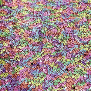 Tùy Chỉnh Thêu Sequin Vải Bán Buôn Đa-Màu 3Mm Polyester Lưới Vải Cô Gái Long Lanh Ăn Mặc Hộp Túi Bên Váy - Product Image 6