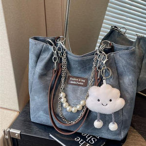 Sacs à bandoulière de luxe pour femmes avec logo personnalisé de haute qualité Sacs fourre-tout en PU élégants et épais à la mode à bas prix avec poche zippée - Product Image 5