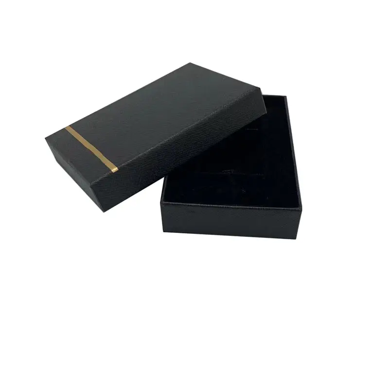 Caixas de embalagens para joias, embalagem para presente impresso de joias logotipo personalizado com pequena caixa de jóias preta bandeja de plástico