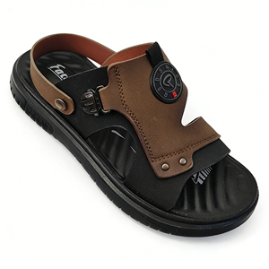 Sandales ouvertes en <span class=keywords><strong>cuir</strong></span> respirantes et antidérapantes pour hommes, style arabe, personnalisables en gros (ODM/OEM) - Product Image 3
