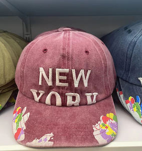 Logo personalizzato 3D ricamo New York cappellini cappelli da Baseball con disegno colorato <span class=keywords><strong>cappello</strong></span> da Baseball a tesa curva - Product Image 6