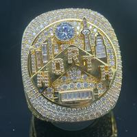 Bagues de championnat géométriques personnalisées avec pierres en zircon, bague de championnat de basketball pour équipe sportive