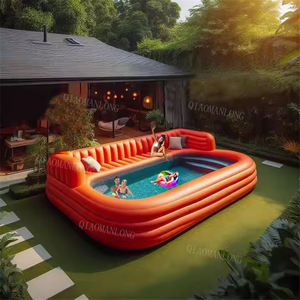 Canapé gonflable familial avec banc intégré, parc aquatique d'été, salon familial, flotteur gonflable pour <span class=keywords><strong>piscine</strong></span> - Product Image 3