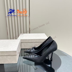 Jimmys Chos escarpins sexy en cuir véritable à talon aiguille et bride arrière pour femmes chaussures habillées pour mariage fête discothèque - Product Image 1