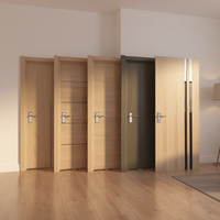 Designer d'intérieur moderne Porte en bois du fabricant de portes à lanières en bois massif personnalisable Porte Maison pour la décoration de maisons