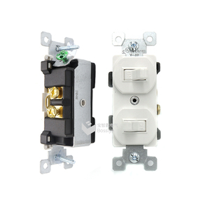 15A 120V Bosslyn US Standard appareils ménagers unipolaire Double interrupteur à bascule - Product Image 2