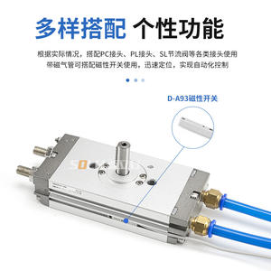 Cylindre rotatif oscillant pneumatique de type fin CRQ2B/CDRQ2B10/15/20/30/40, angle réglable de 90 à 180 degrés pour diverses industries - Product Image 5