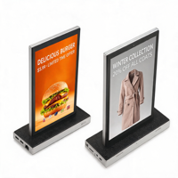 Menu publicitaire numérique double face avec écran de 10,1 pouces, support de bureau de qualité commerciale pour hôtel, buffet, réception