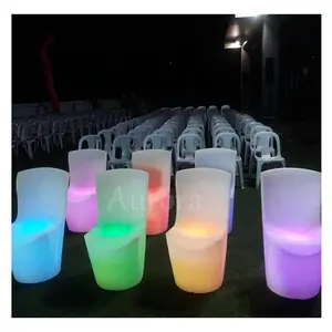 Wholesale price party decor supplier chaises et tables lumineuses glowing led bar furniture light up cocktail table