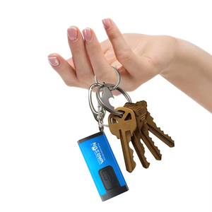 Cho Hợp kim nhôm USB sạc siêu mỏng <span class=keywords><strong>mini</strong></span> không thấm nước xách tay ánh sáng Keychain đèn pin - Product Image 3