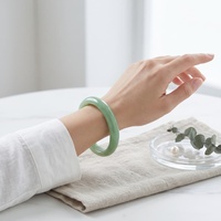 Bracelet jonc en jade vert naturel, directement de l'usine, véritable pierre de jadéite, bijou porte-bonheur, amulette de guérison énergétique pour femmes, cadeaux