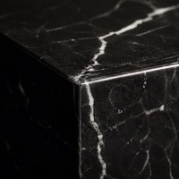 Table basse en marbre Nero Marquina haut de gamme, table en marbre naturel haut de gamme, table basse en pierre sur mesure, hôtel, villa
