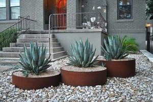 Jardinières sur mesure en acier Corten pour grands jardins, pots à fleurs extérieurs de grande taille - Product Image 6