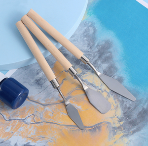 Espátula para Pintar con Mango de Madera de 3 Tamaños Diferentes para Mezclar Pintura al Óleo - Product Image 4