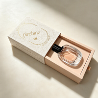 Boîte d'emballage cosmétique et de soin de la peau de luxe personnalisée, surface texturée, imperméable, avec gaufrage, tiroir coulissant, insert en EVA et ruban