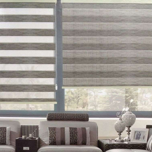 EX09‑SUPER SYSTEM Zebra Exclusive Blind, Stores occultants jour-nuit haut de gamme pour la décoration de luxe des villas et salons - Product Image 1