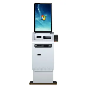 27 Inch Self Service Subway Payment Kiosk Ticket Vending Machine With RFID Ticket Printer