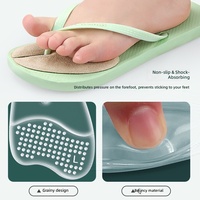 Semelles auto-adhésives invisibles pour sandales à enfiler, à bout ouvert, avec coussinets d'avant-pied, demi-semelles granulaires antidérapantes et absorbant les chocs