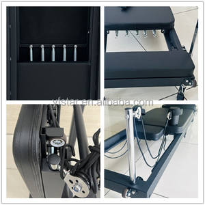 เครื่องฟื้นฟูพิลาทิสแบบพับได้เครื่องฟื้นฟูพิลาทิสเกรดสตูดิโอ<span class=keywords><strong>ป</strong></span>ระกอบเร็ว<span class=keywords><strong>สำหรับ</strong></span>บ้านและห้องออกกำลังกายมีความต้านทานปรับได้ - Product Image 4