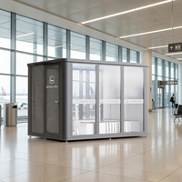 Cocovia Cabine de bureau modulaire en alliage d'aluminium, poste de sécurité, abri pour fumeurs, sans installation de grue