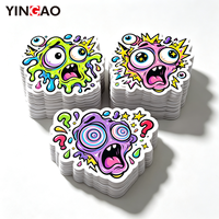 Pack d'autocollants découpés sur mesure Goo Blob Monster, art vinyle amusant de style dessin animé pour la décoration d'ordinateurs portables, de bouteilles d'eau et de carnets